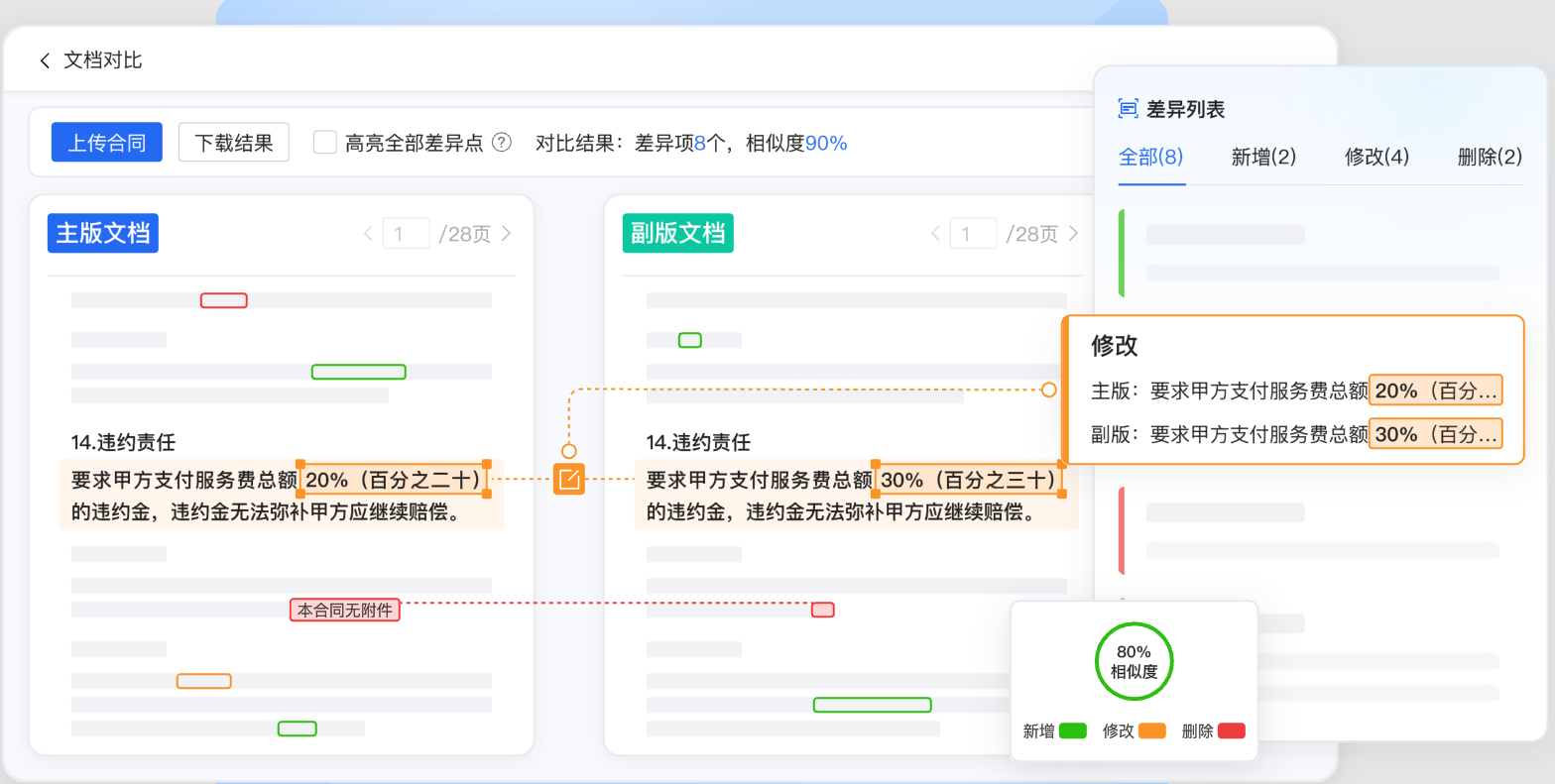 文档比对功能展示
